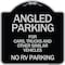 Signmission Angled Parking for Cars Trucks & Similar Vehicles No RV Parking Alum Sign, 18" x 18", BS-1818-24343 A-DES-BS-1818-24343 - alternate 1